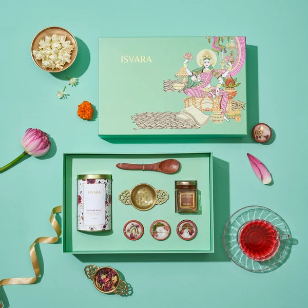 Goddess Lakshmi Gift Set Diwali gift hamper with artisanal and traditional Indian elements