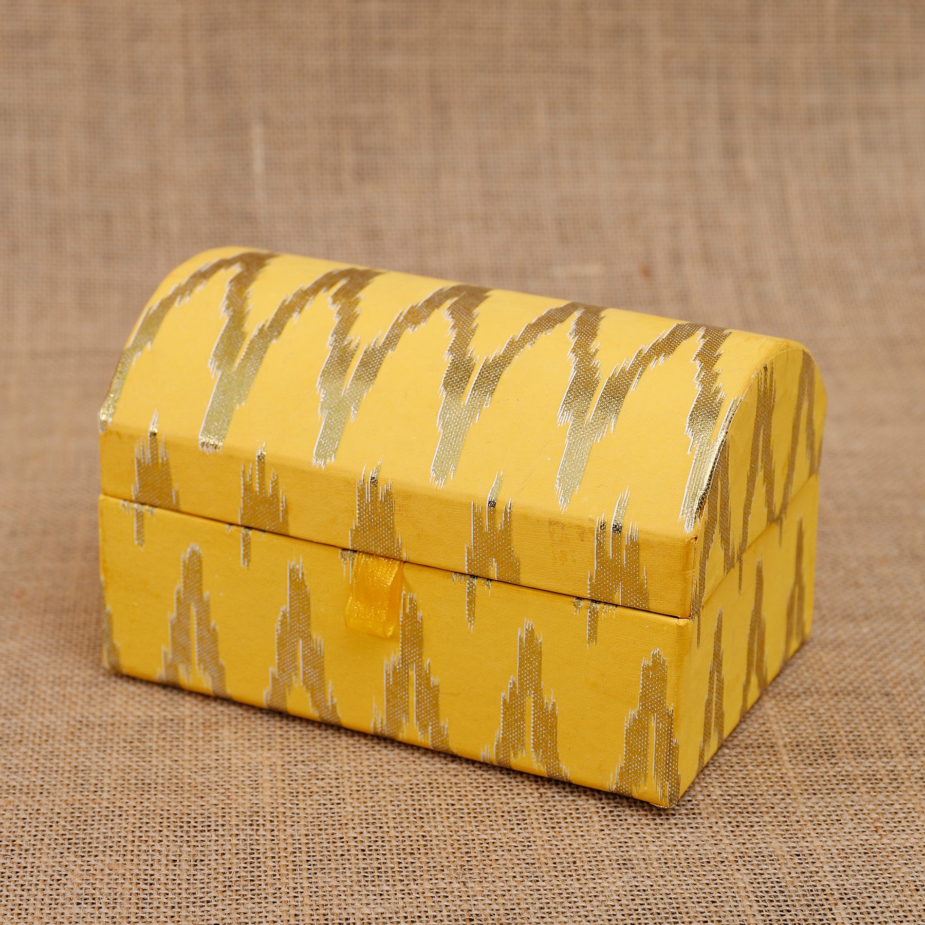 Yellow Ikat Sandook Box