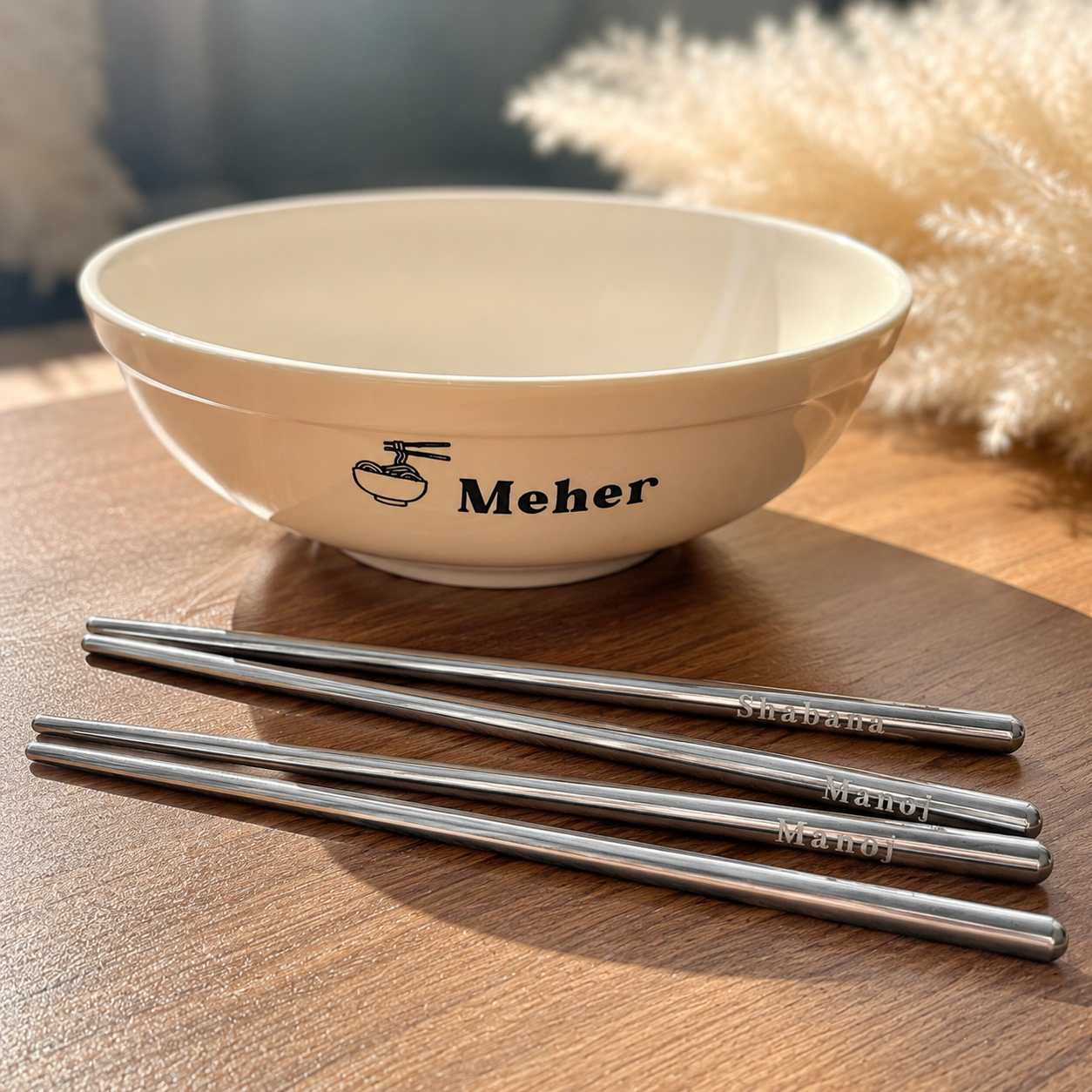 Ramen Bowl+Chopsticks: Engraved