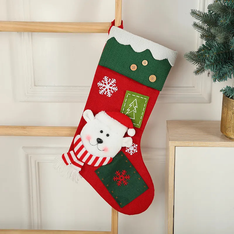 Polar Bear Snowflake Serenade Stocking Personalised