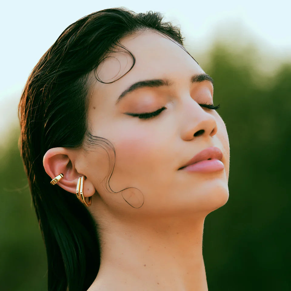 Ellipse Gold Earrings