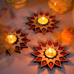 Blue Eyed Blossom Tealight Holder Single