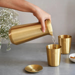 Brass Jug & Tumblers Set