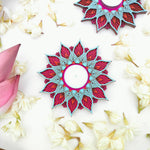 Blue Eyed Blossom Tealight Holder Single