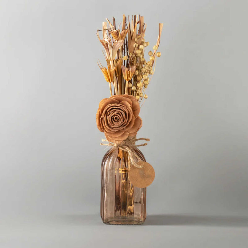 Autumn Ember Floral Arrangement with Vase