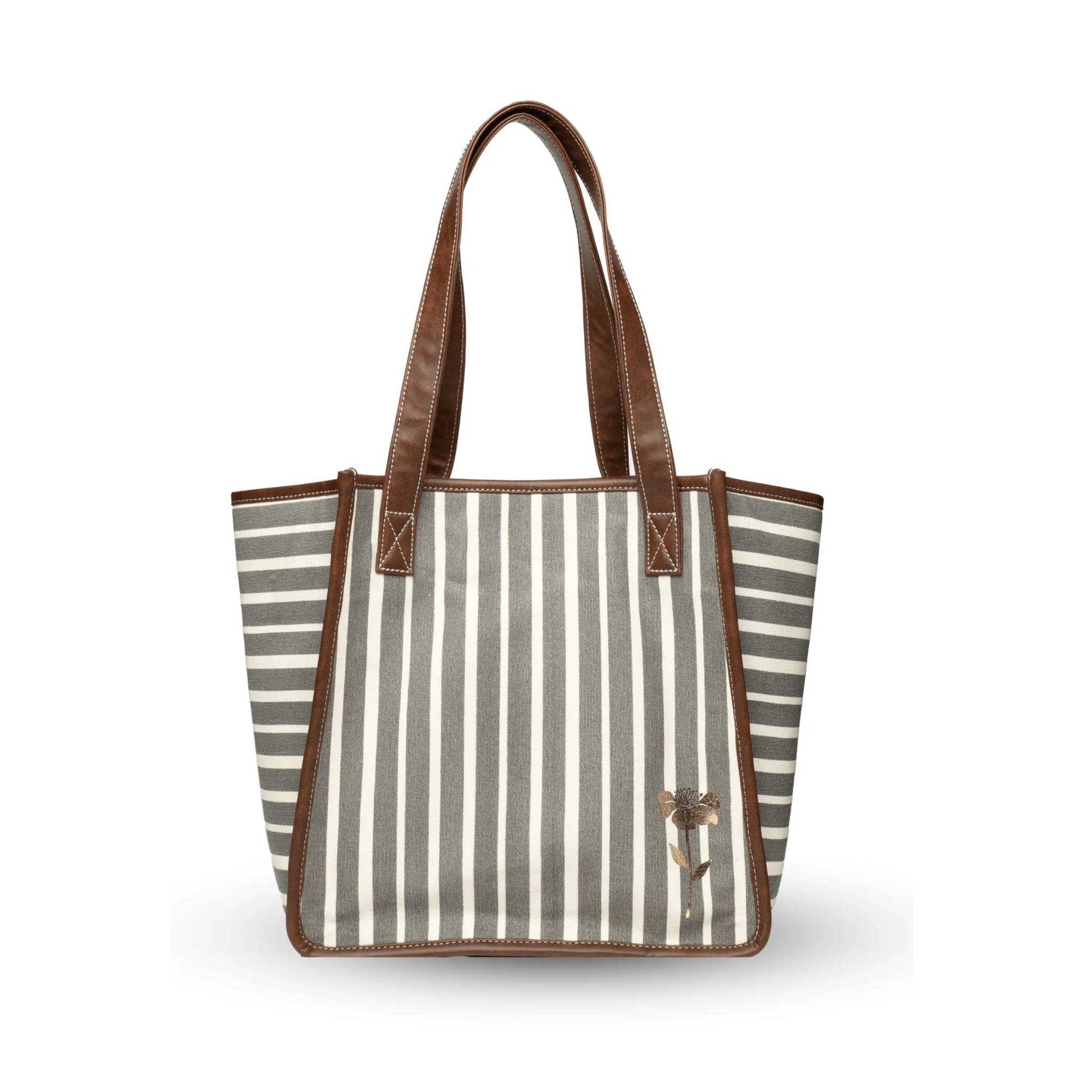 Retro Stripe Work Tote