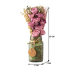 Rosy Reverie Dry Floral Arrangement with Vase