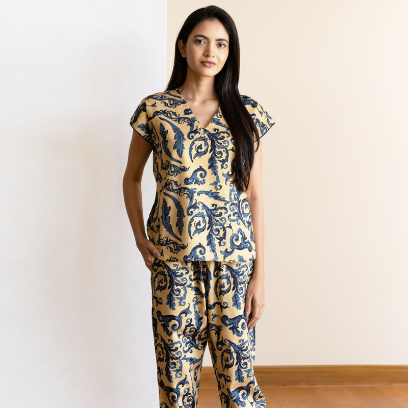 Voguish Venetian Gold Pyjama Set
