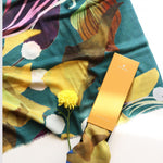Summer Teal Flora Stole