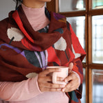Summer Maroon Flora Stole