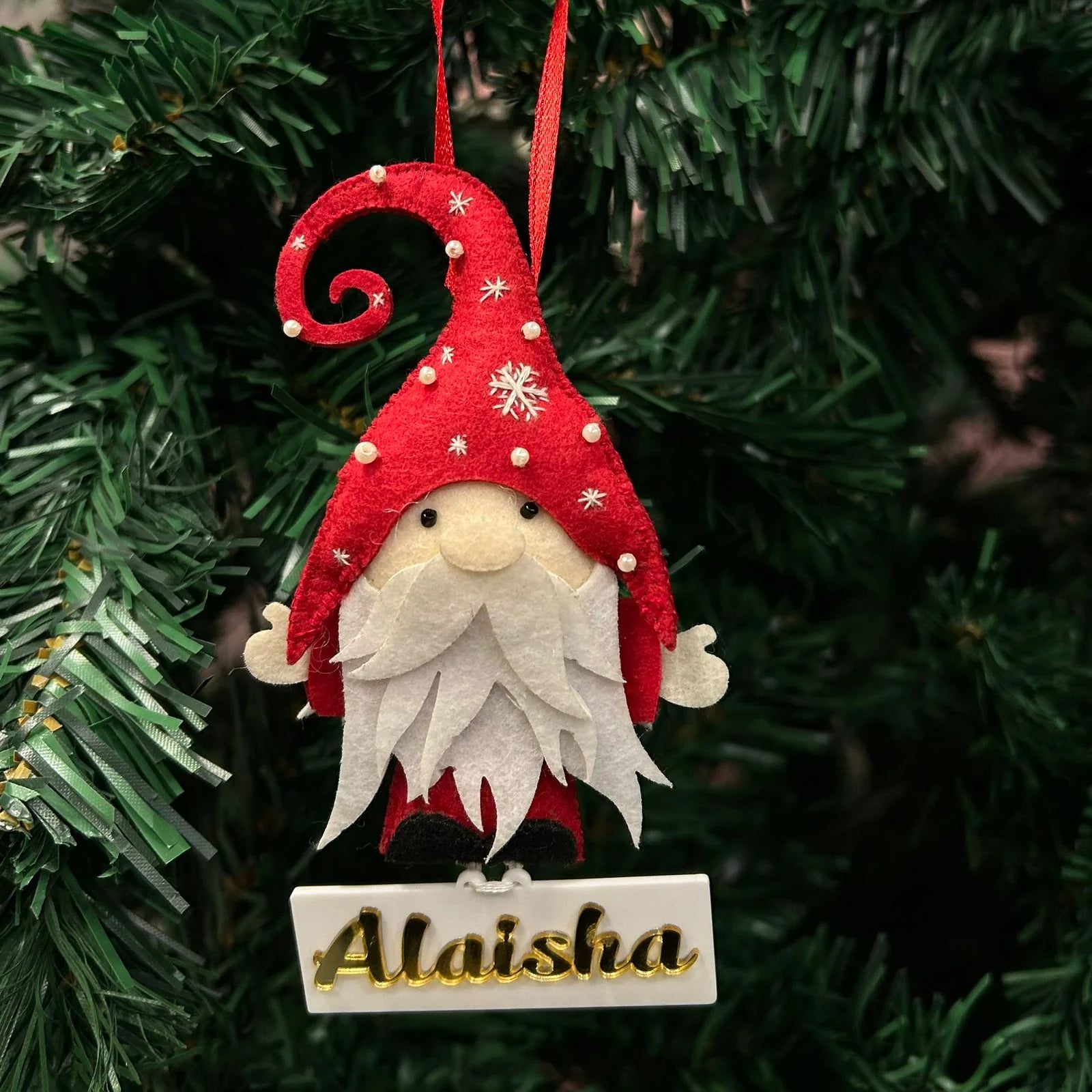 Felt Christmas Ornament Personalised