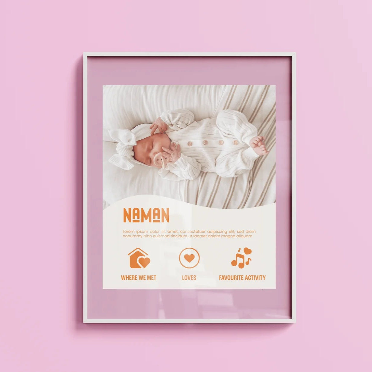 Infographic on a Wall - Memory Frame