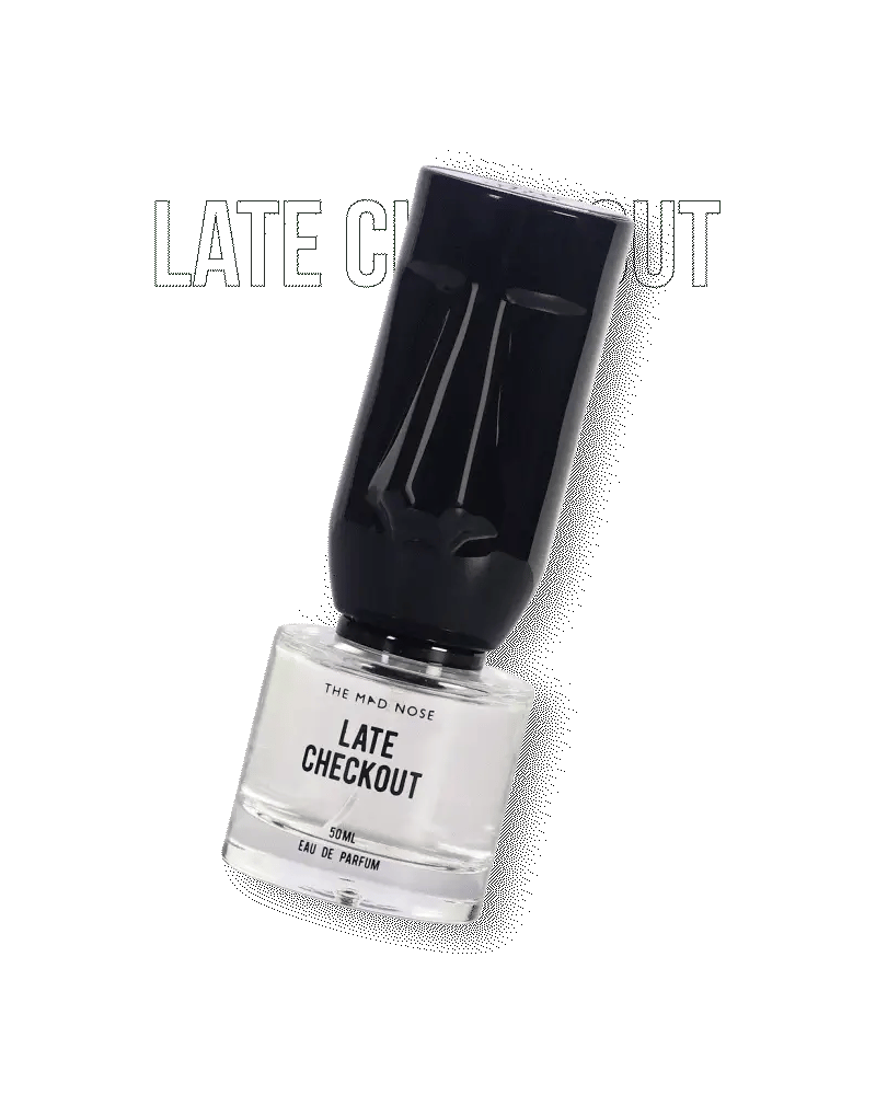 Late Checkout Eau De Parfum with fresh bergamot, pineapple, and woody musk notes by The Style Salad.