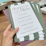 Personalized Brunch Menu - Set of 6