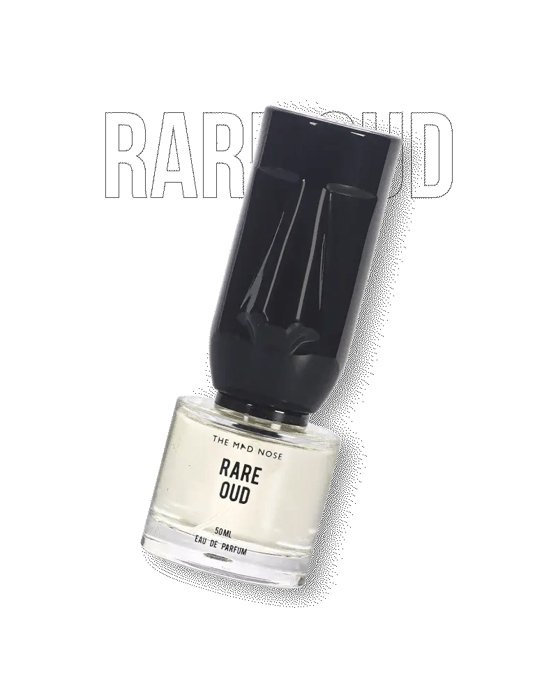 Rare Oud Eau De Parfum with rich oud, sandalwood, and amber notes for men by The Style Salad.