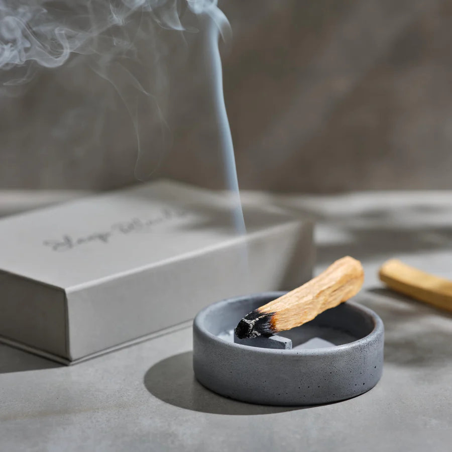 Palo Santo with Concrete Holder