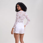 White Lace Shrug & Shorts