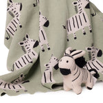 Baby Blanket with Zebra toy