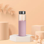 Personalised Marshmallow Glass Bottle with Silicon Sleeve