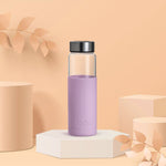 Personalised Marshmallow Glass Bottle with Silicon Sleeve