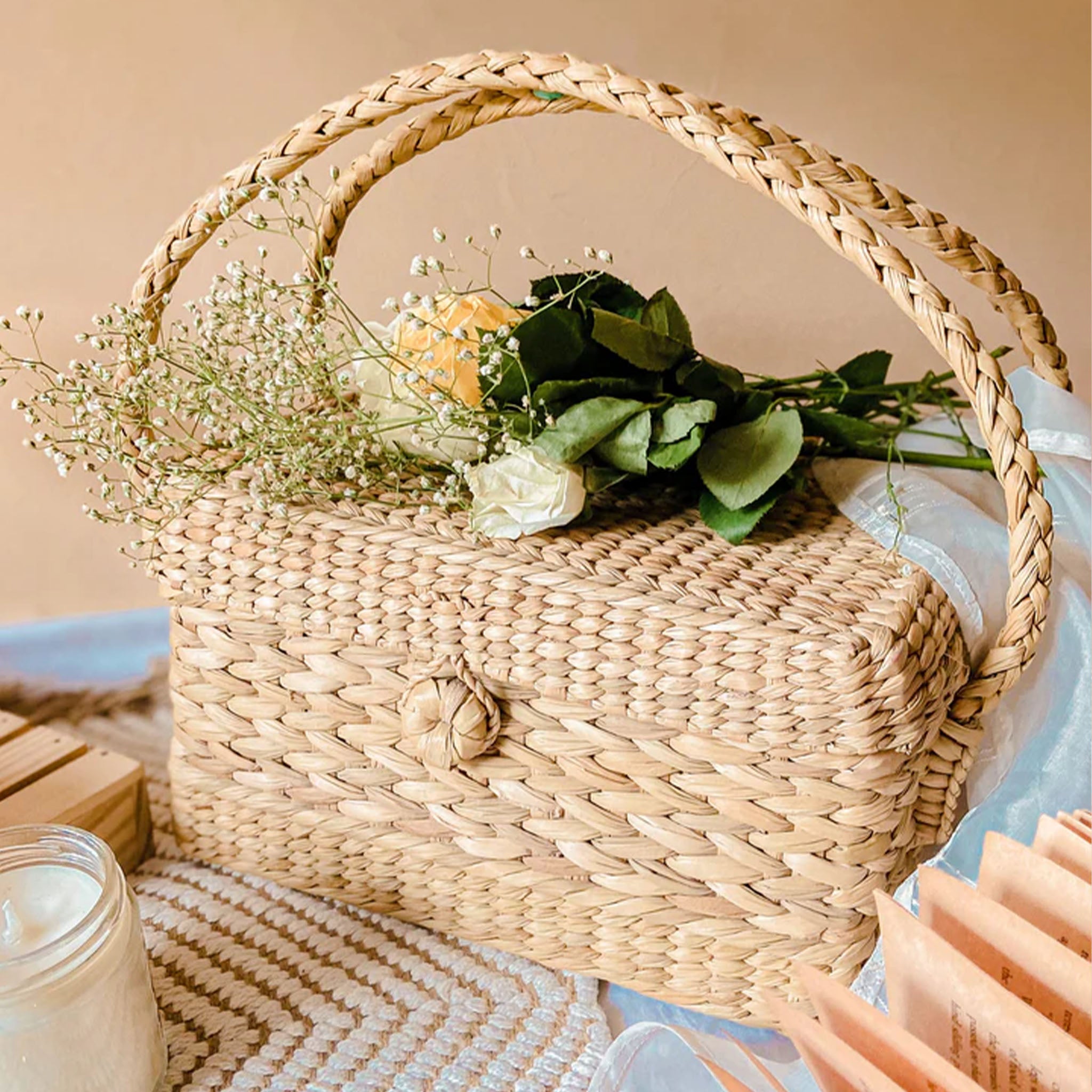 Natural basket on sale