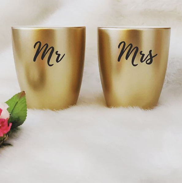Gold Couple Mugs