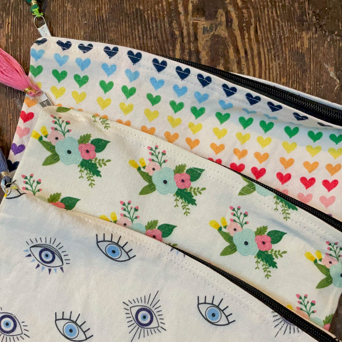 Printed Canvas Pouches