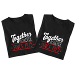 Together Forever Couples T-shirt: Personalised