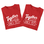 Together Forever Couples T-shirt: Personalised