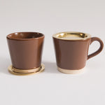 Basik Tea Cups with Brass Lids
