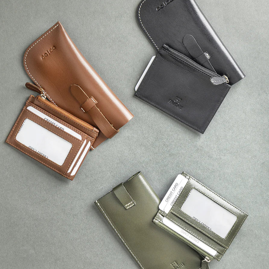 Spectacle Case and Credit Card Holder Set - Leather