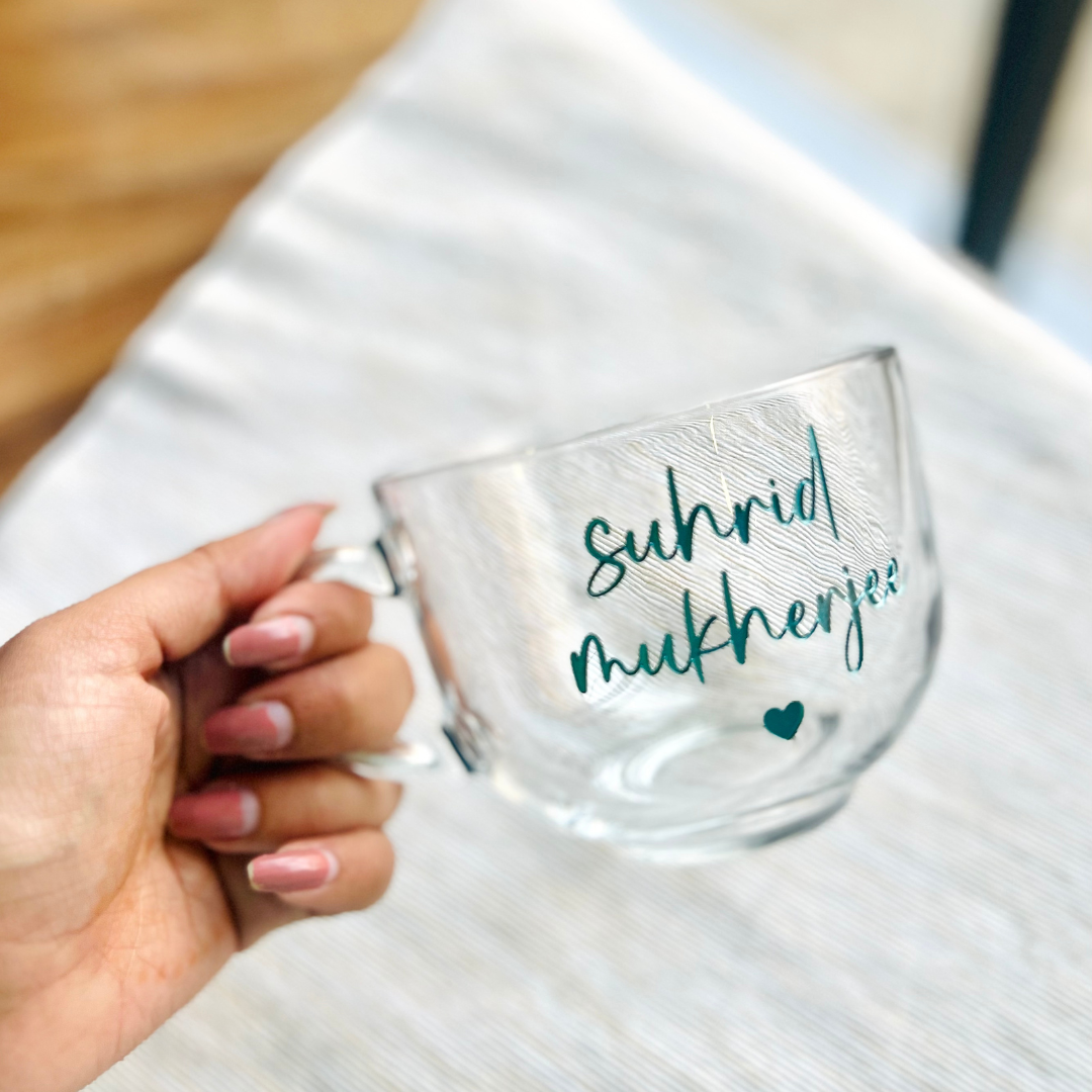 Personalized Clear Mug Engraved