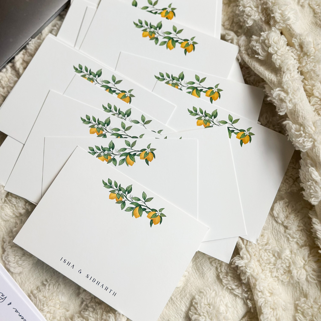 Folra & Fauna Personalized Notecards - Set of 18