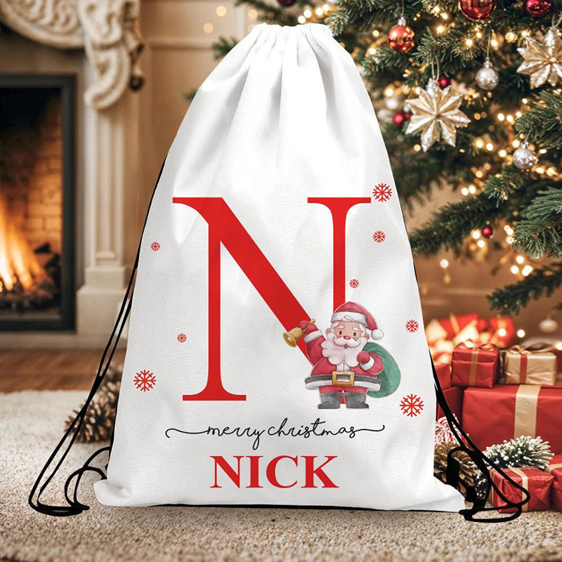 Initial Christmas Sacks Personalised