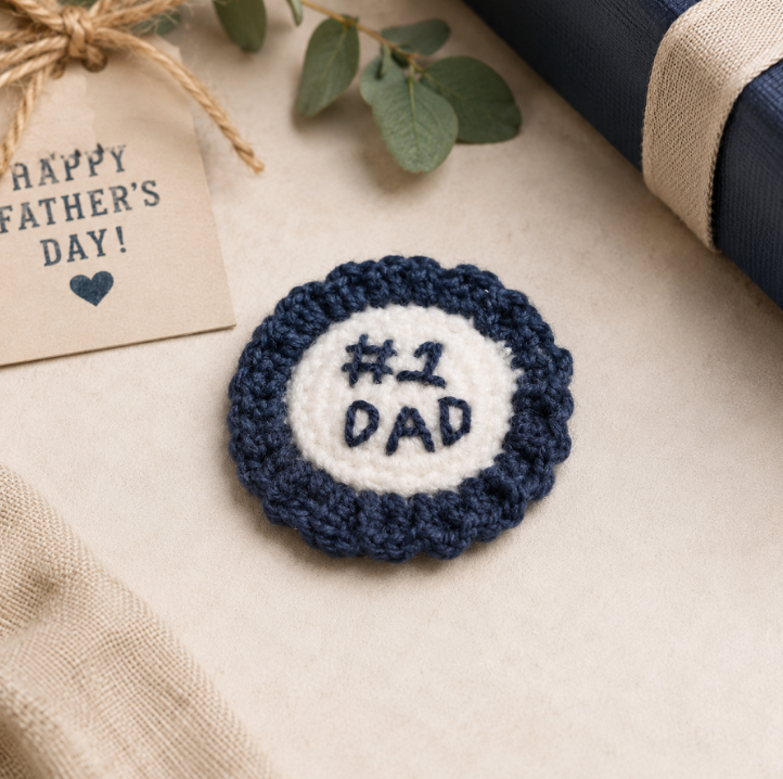 Dad Crochet Badge