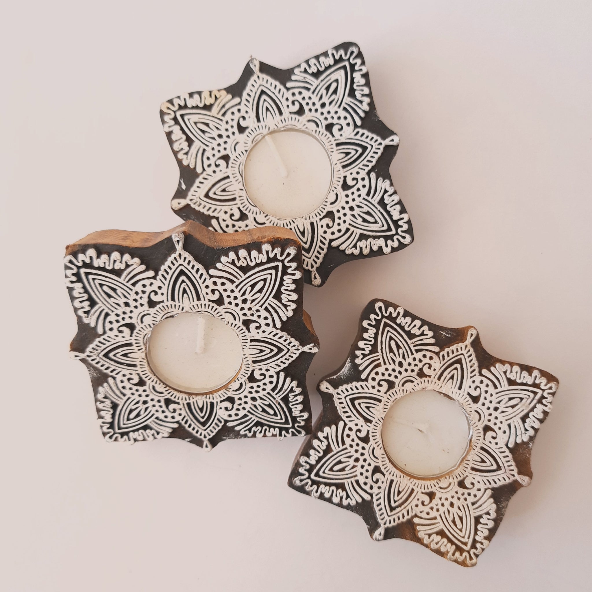 Wooden Tealight Candle
