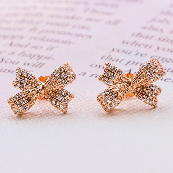 2 In 1 Rose Gold Earrings - The Style Salad