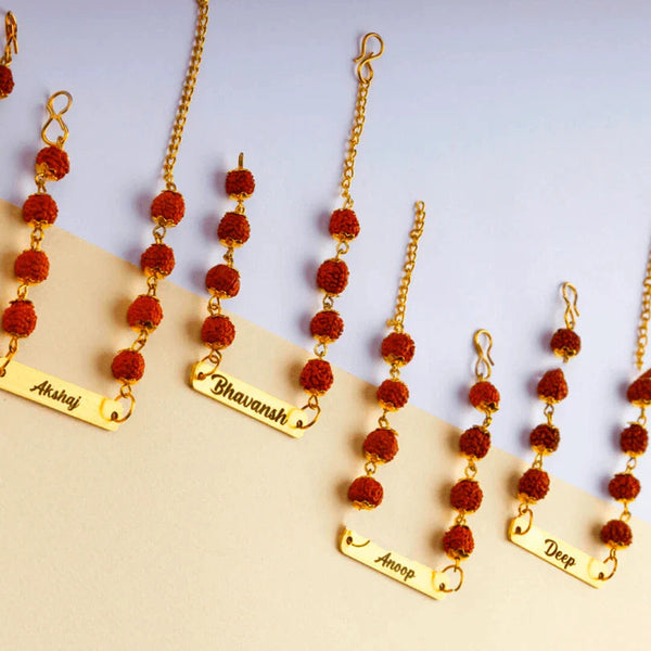 Personalized Rudraksha Rakhi