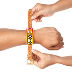 Traditional Kutchi Embroidered Ethnic Cork Rakhi