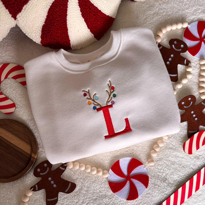 Holiday Initial Sweatshirt Personalised
