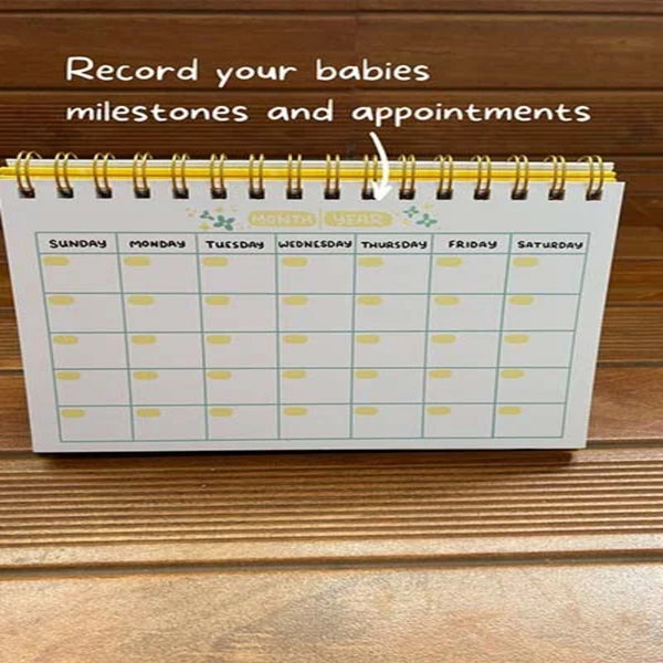 From Cradle to Cake: Baby Record Calendar