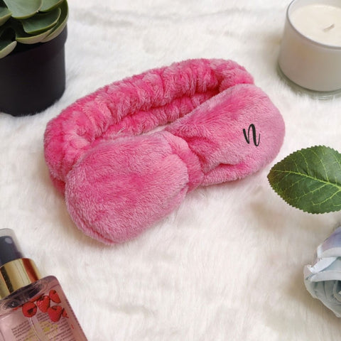 Fluffy Headband with Initial