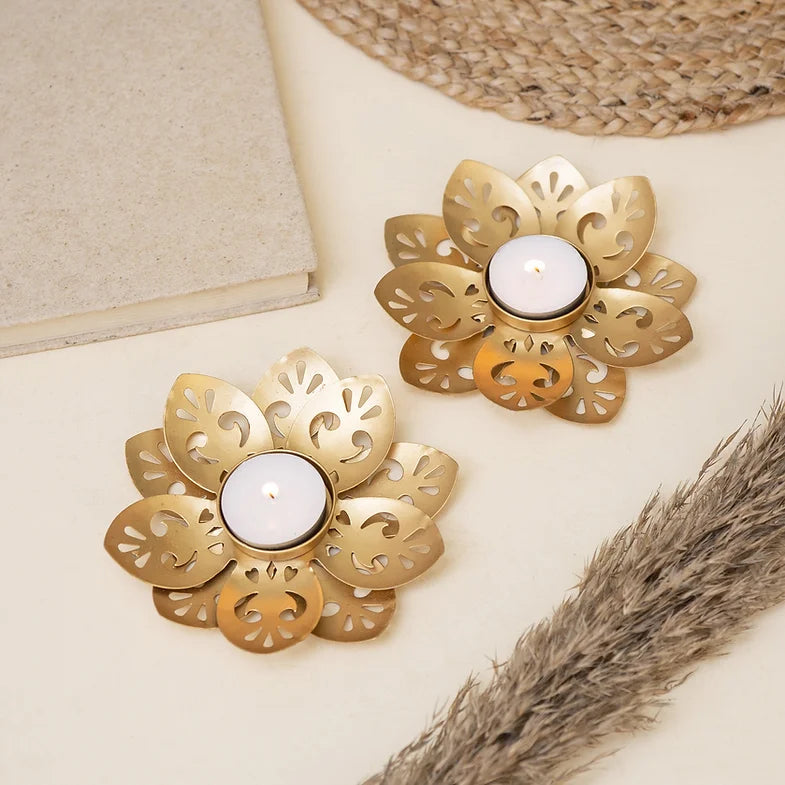 Flora T-light Holder: Set of 2