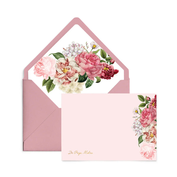 Floral Notecards Set Personalised