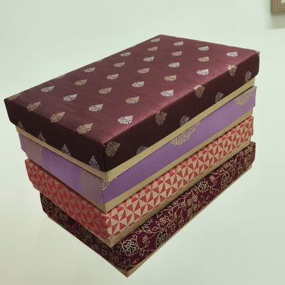 Decorative Fabric Saree Storage Box – Premium Printed Saree Organizer