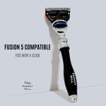 Ashford Fusion5 Shaving Razor with Sleeve | Premium Men’s Razor with Wooden-Finish Handle
