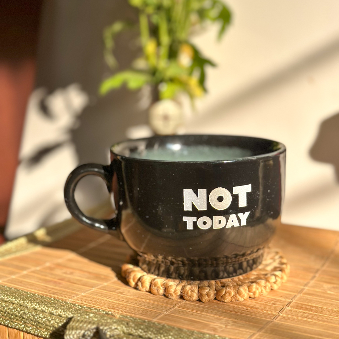 Black Cappuccino Mug Engraved
