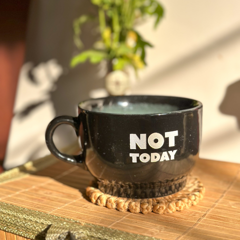 Black Cappuccino Mug