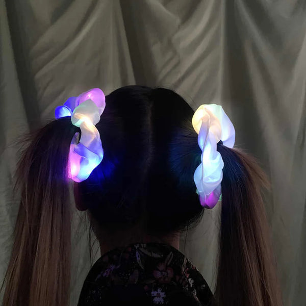LED Satin Hair Scrunchie
