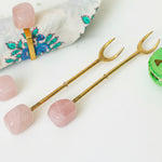 Rose Quartz Appetizer Forks - Set of 6